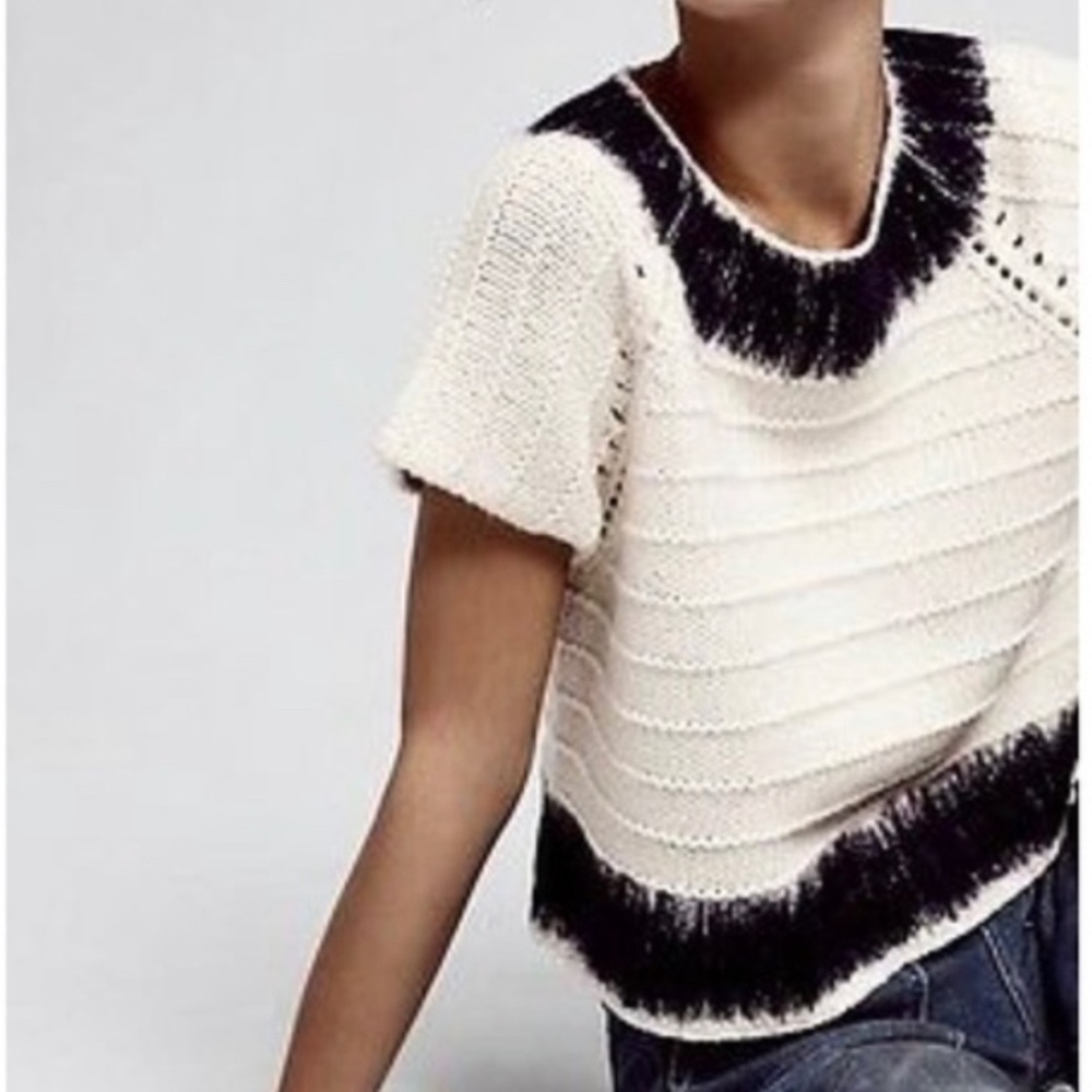 Anthropologie Field Flower Cropped Alpaca Blend